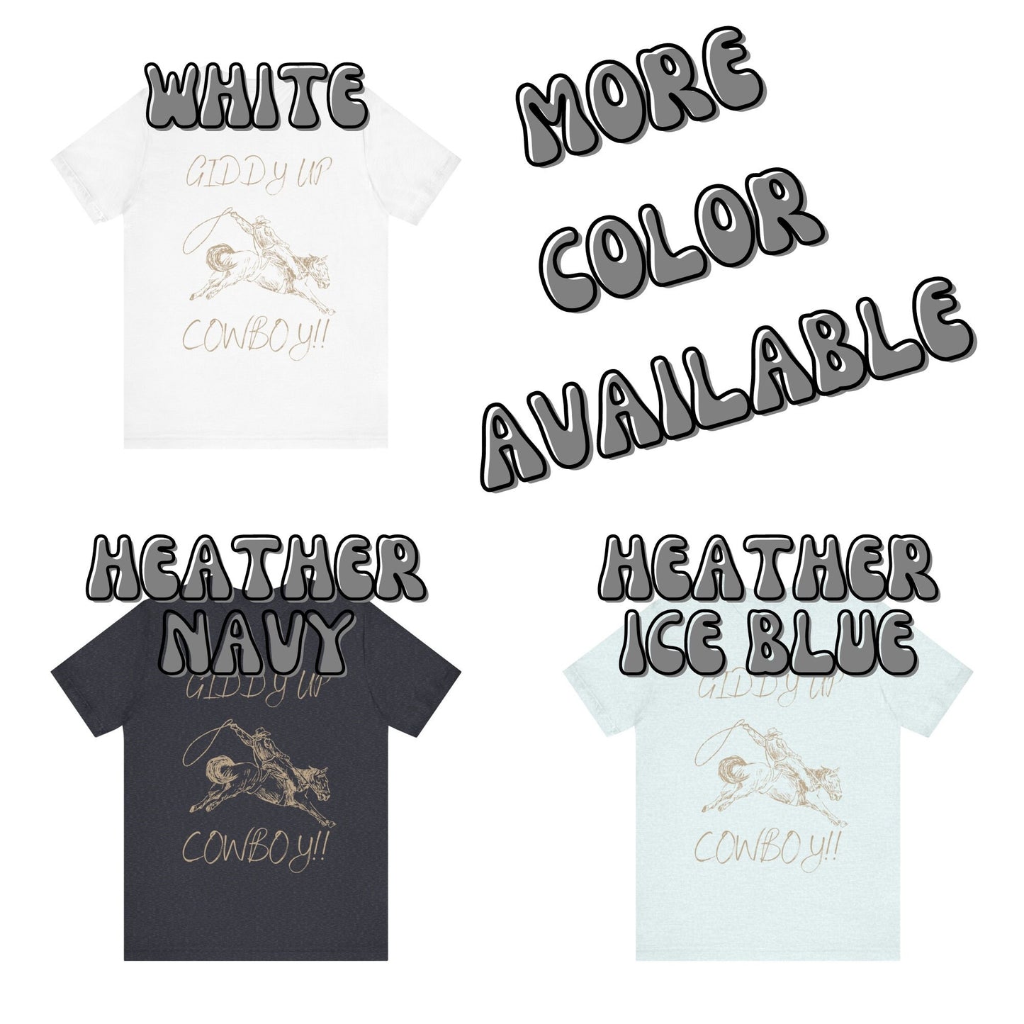 Beige Giddy Up Cowboy T-Shirt
