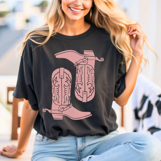 Pink Cowboy Boots T-Shirt