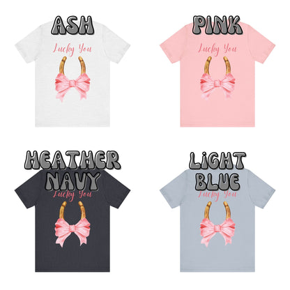 Lucky You Horseshoe With Bow T-Shirt