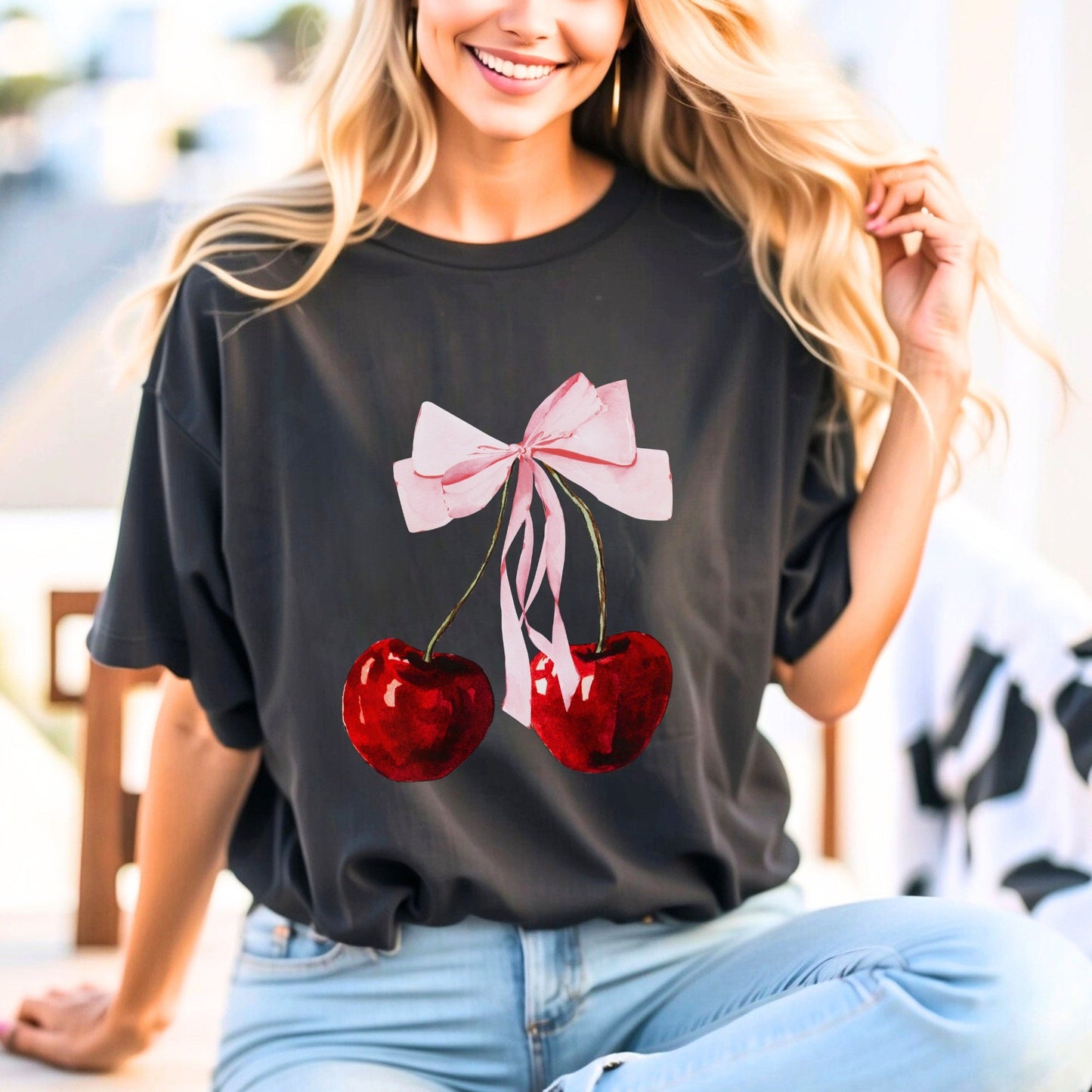 Cherry With Bow T-Shirt