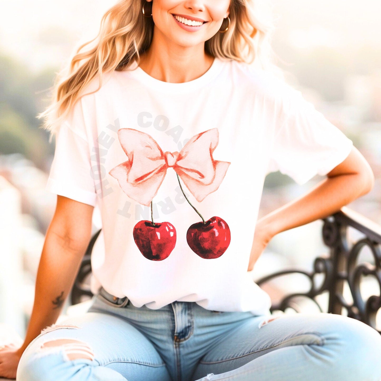 Cherry With Bow T-Shirt