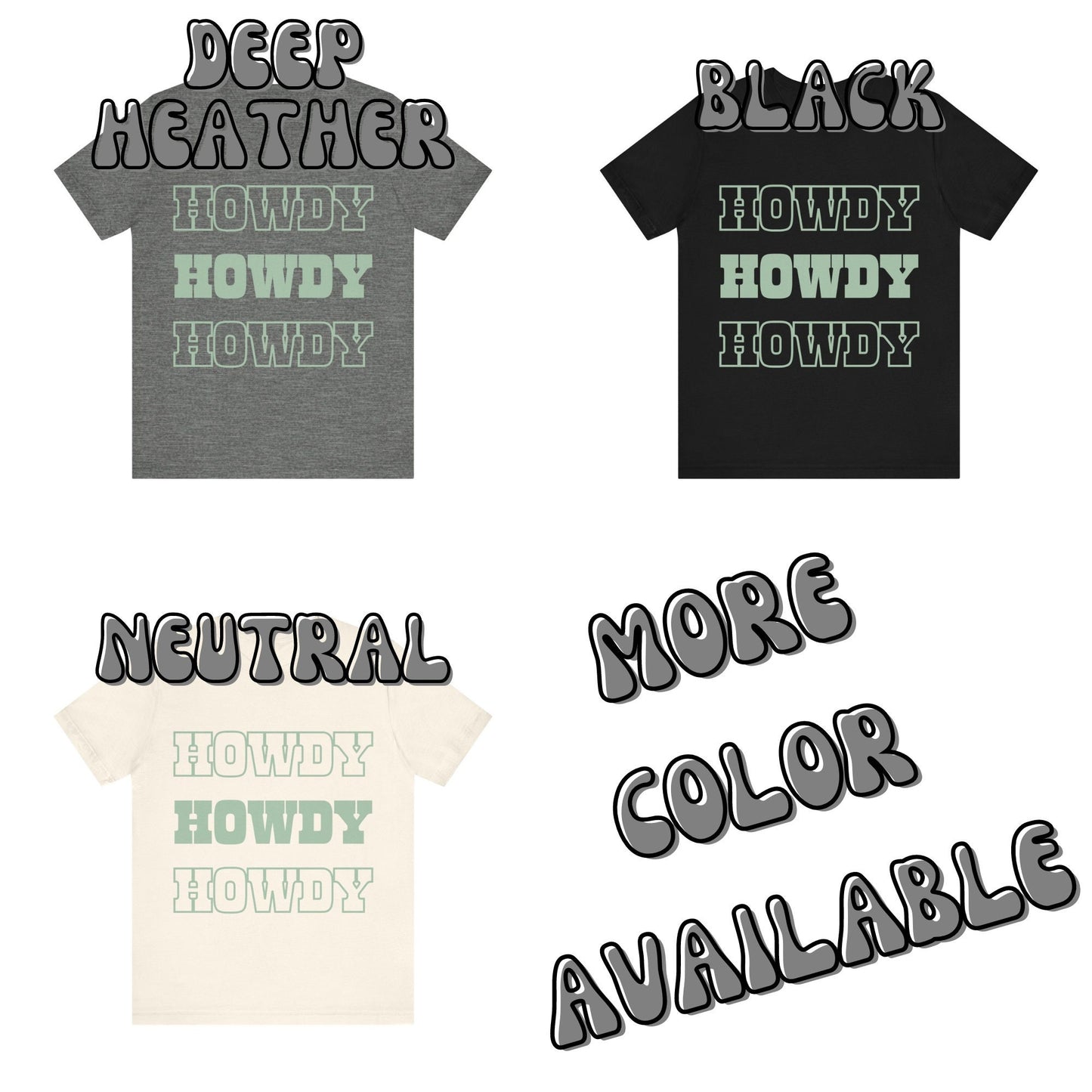 Sage Green Howdy T-Shirt