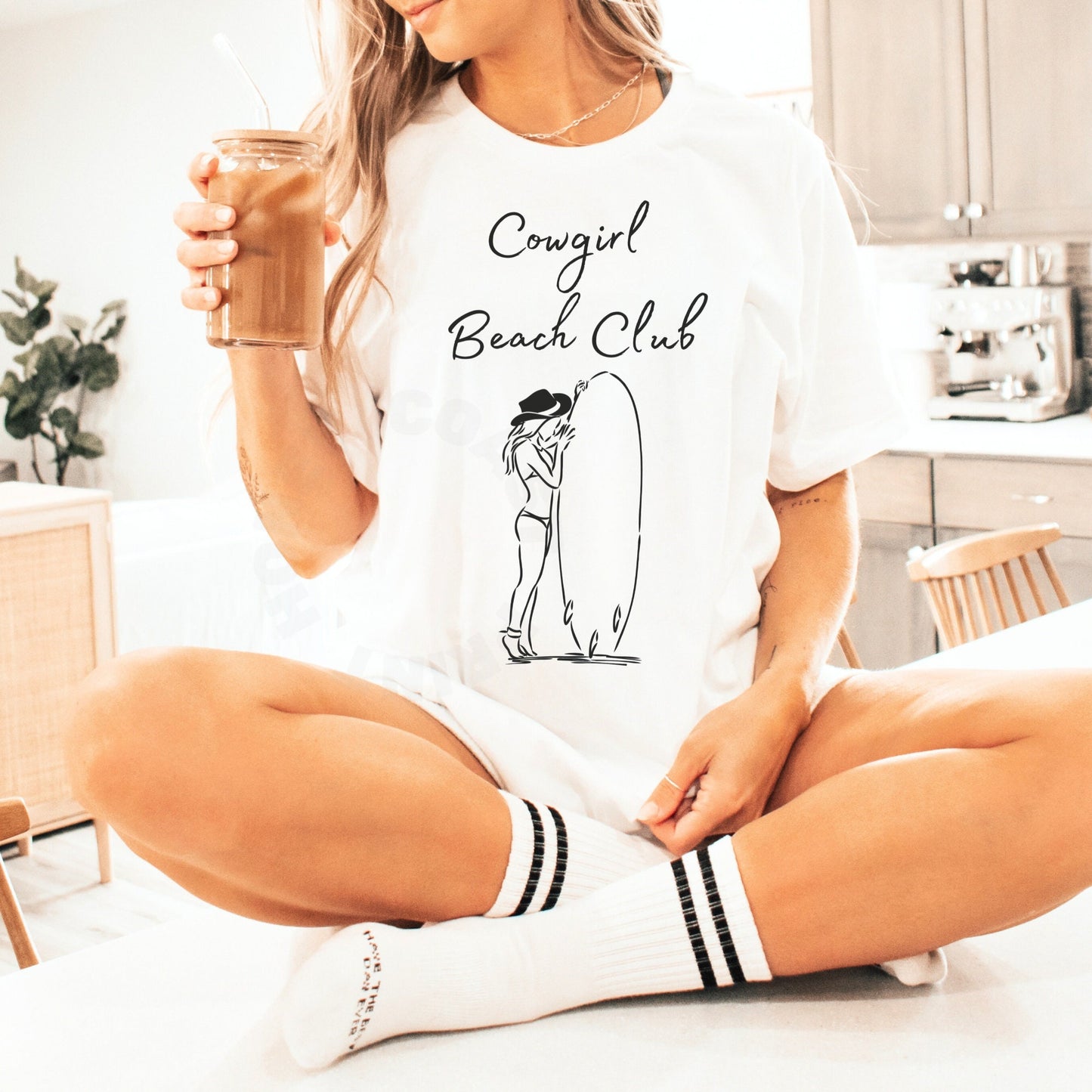 Black Cowgirl Beach Club T-Shirt