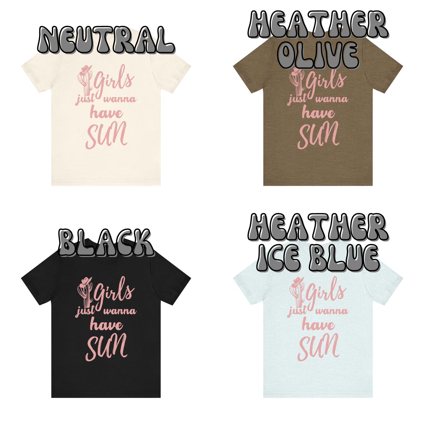 Pink Girls Just Wanna have Sun T-Shirt