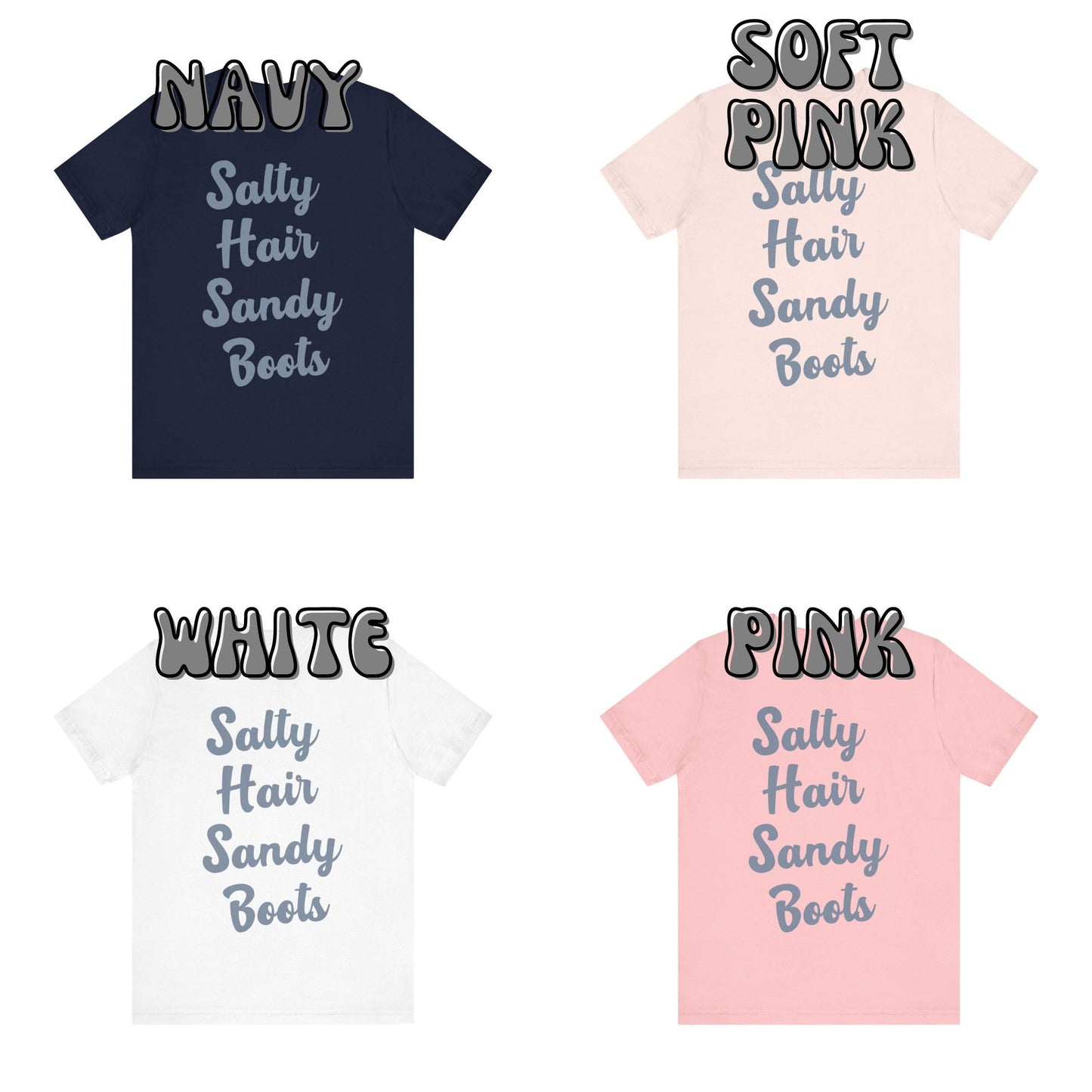 Coastal Blue Salty Hair Sandy Boots T-Shirt