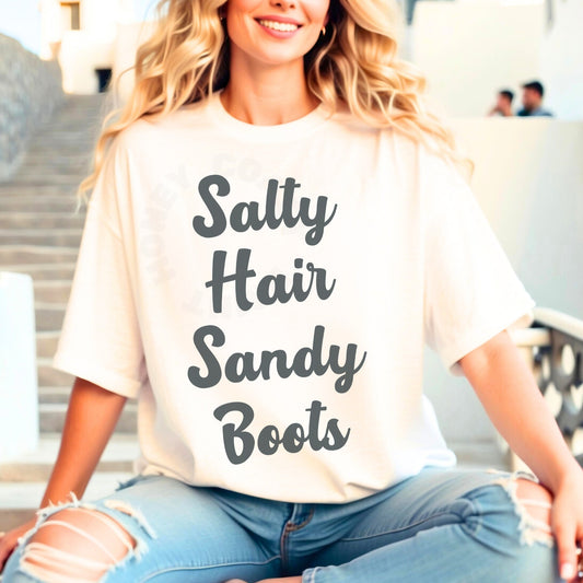 Monotone Salty Hair Sandy Boots  T-Shirt