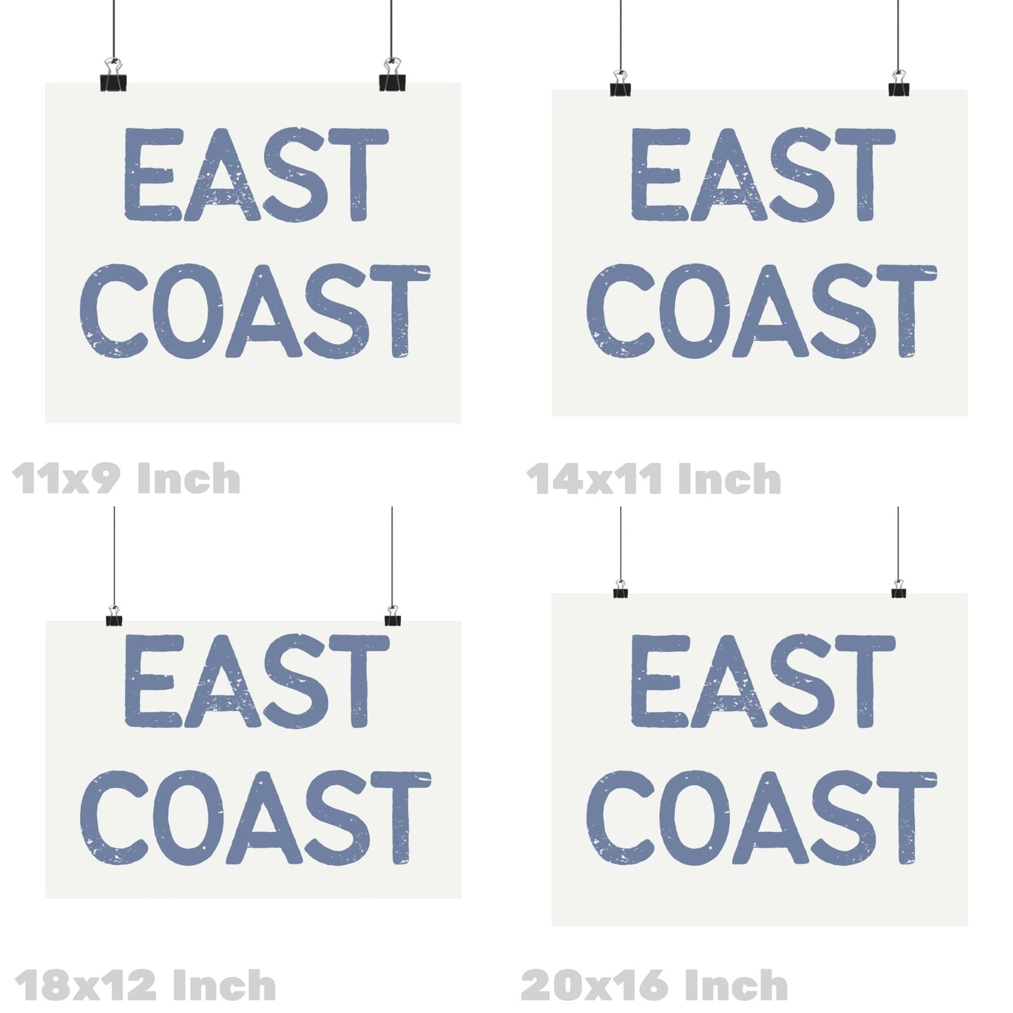 Landscape Coastal Blue East Coast Poster