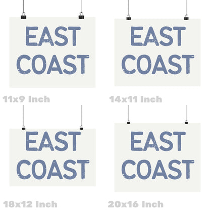 Landscape Coastal Blue East Coast Poster