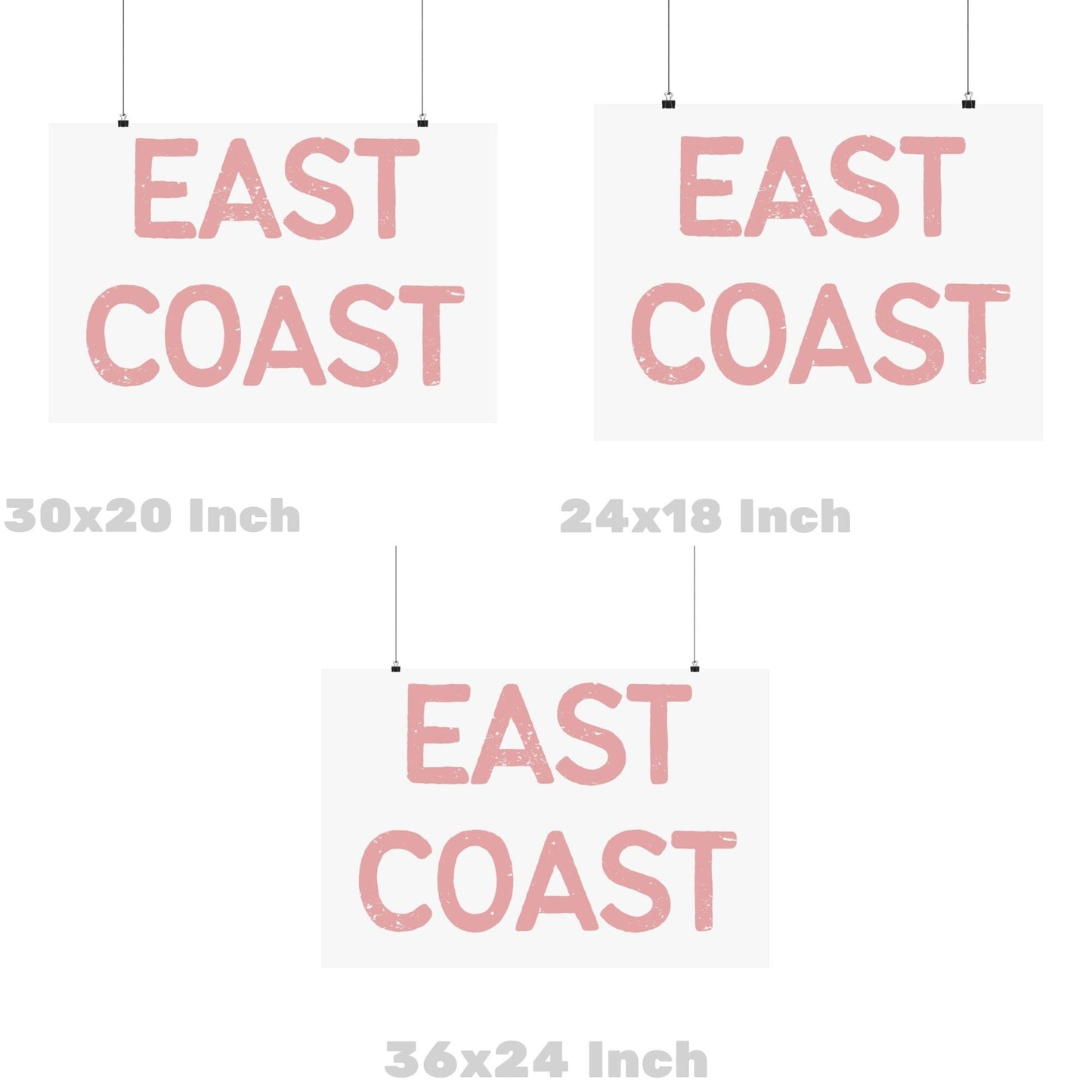 Landscape Pink East Coast Poster