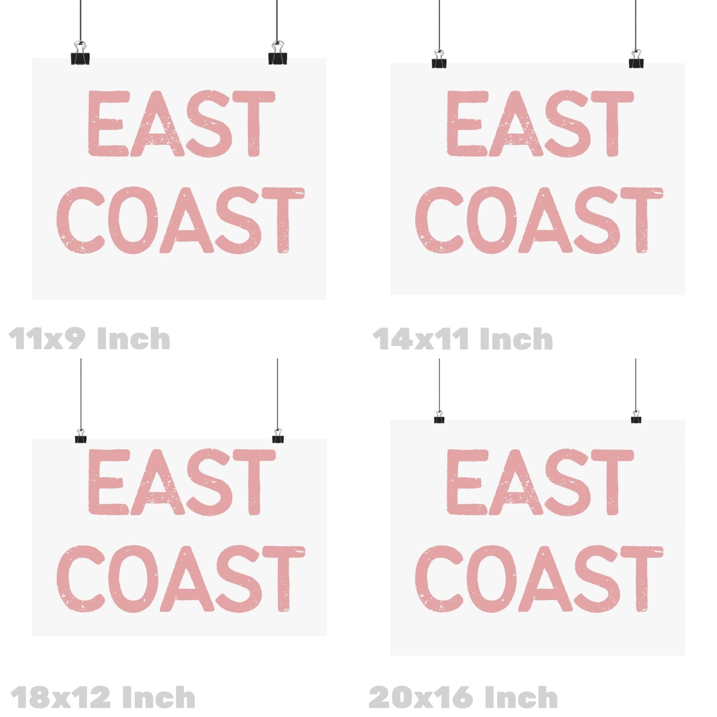 Landscape Pink East Coast Poster