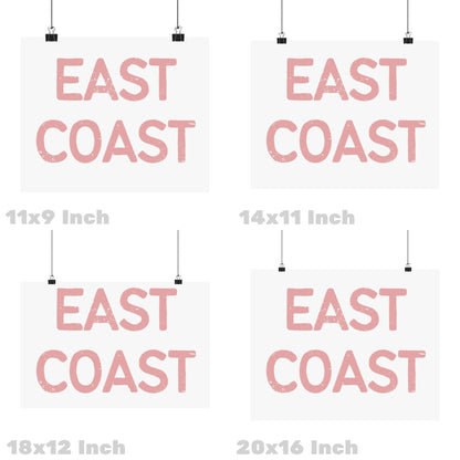 Landscape Pink East Coast Poster