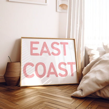 Landscape Pink East Coast Poster