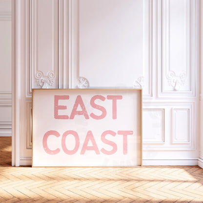 Landscape Pink East Coast Poster