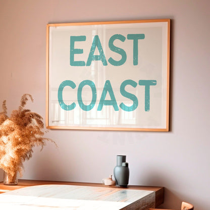 Landscape Seafoam Green East Coast Poster