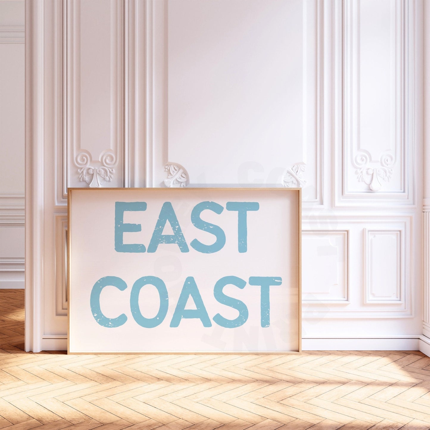 Landscape Surf Blue East Coast Poster