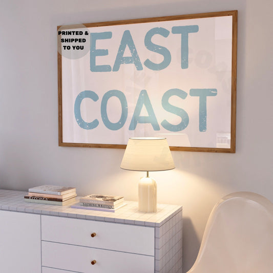 Landscape Surf Blue East Coast Poster