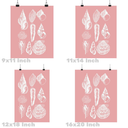 Pink Seashells Poster