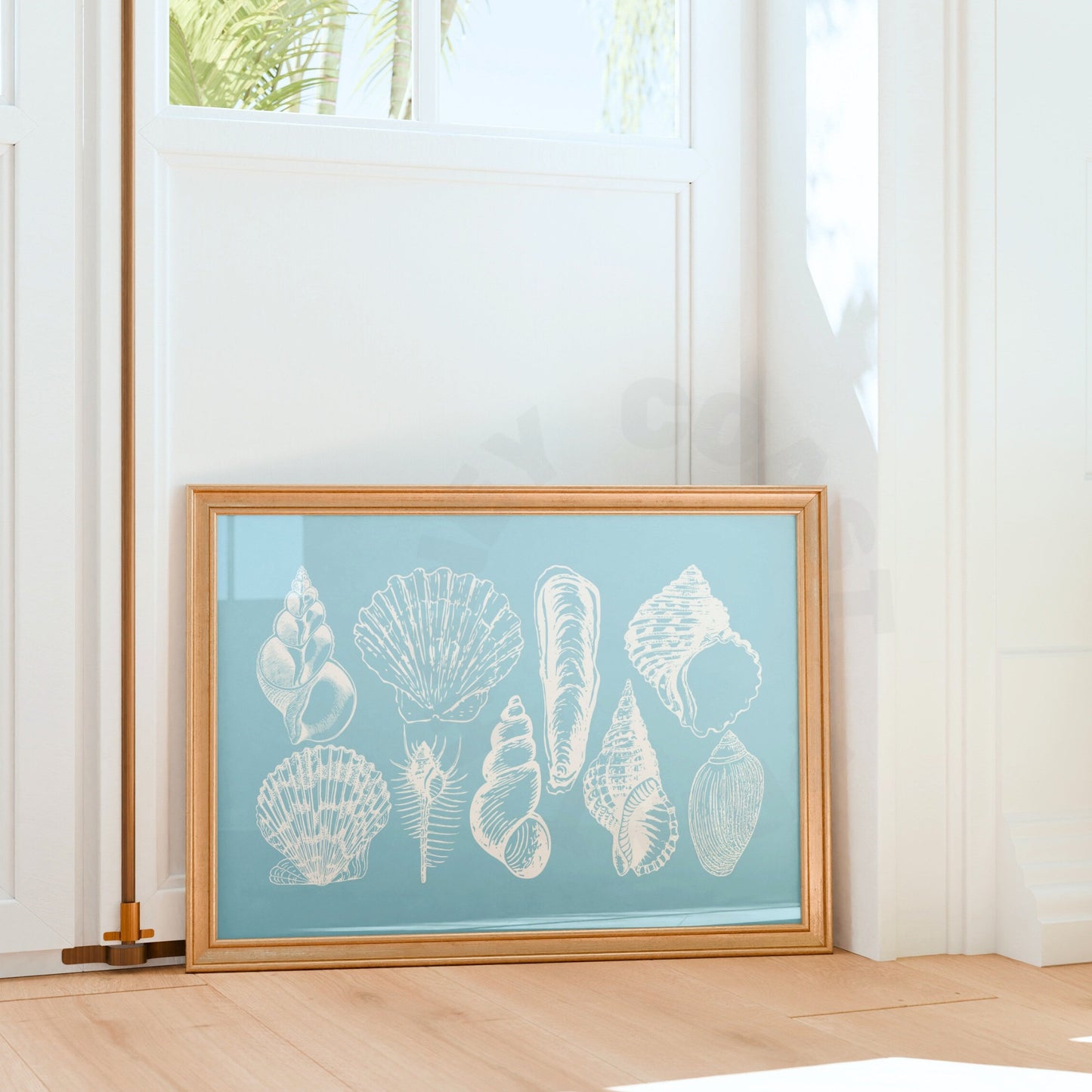 Landscape Surf Blue Seashells Digital Prints