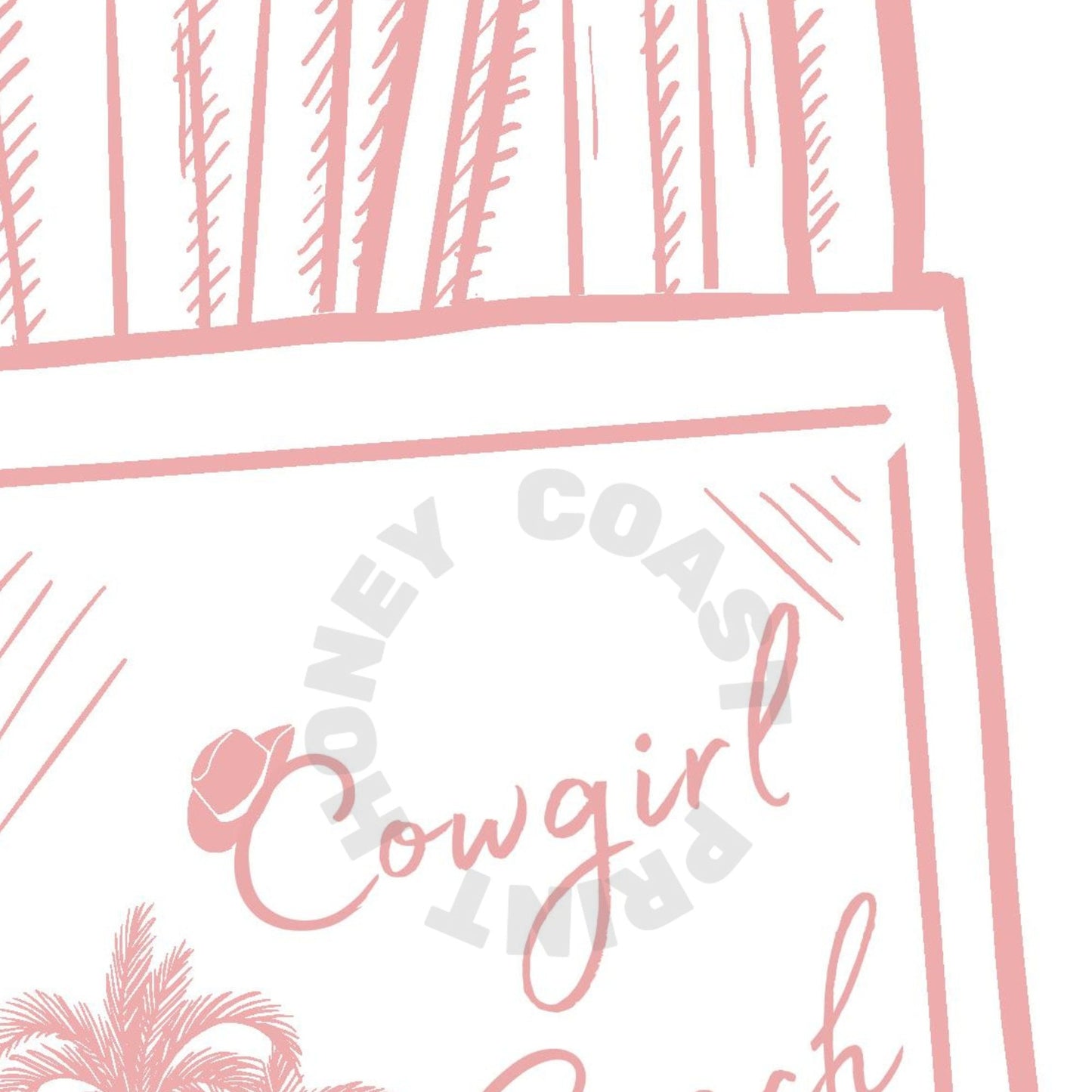 Pink Coastal Cowgirl Matchbox Digital Prints