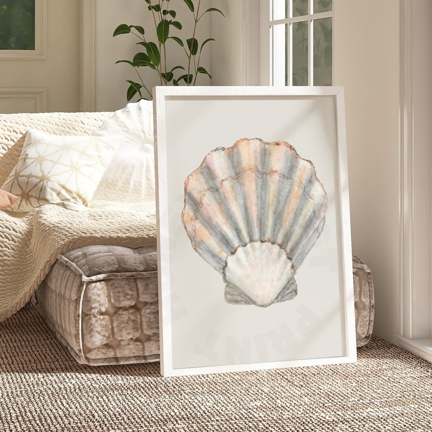 Rustic Seashell Poster