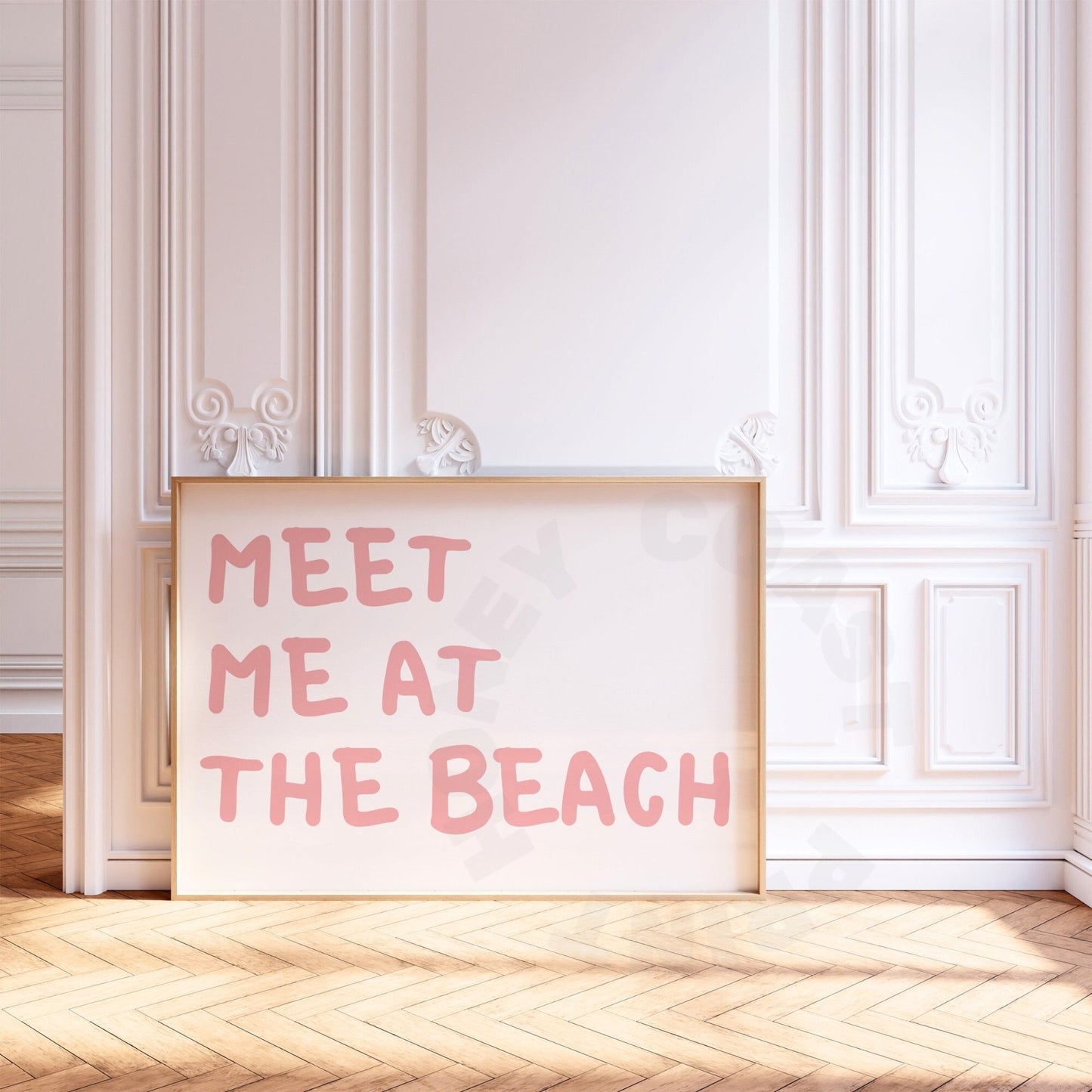 Pink Meet Me At The Beach Digital Prints