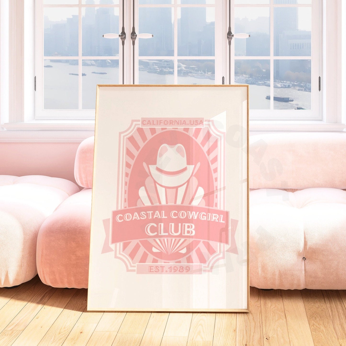 Pink Coastal Cowgirl Club Digital Prints