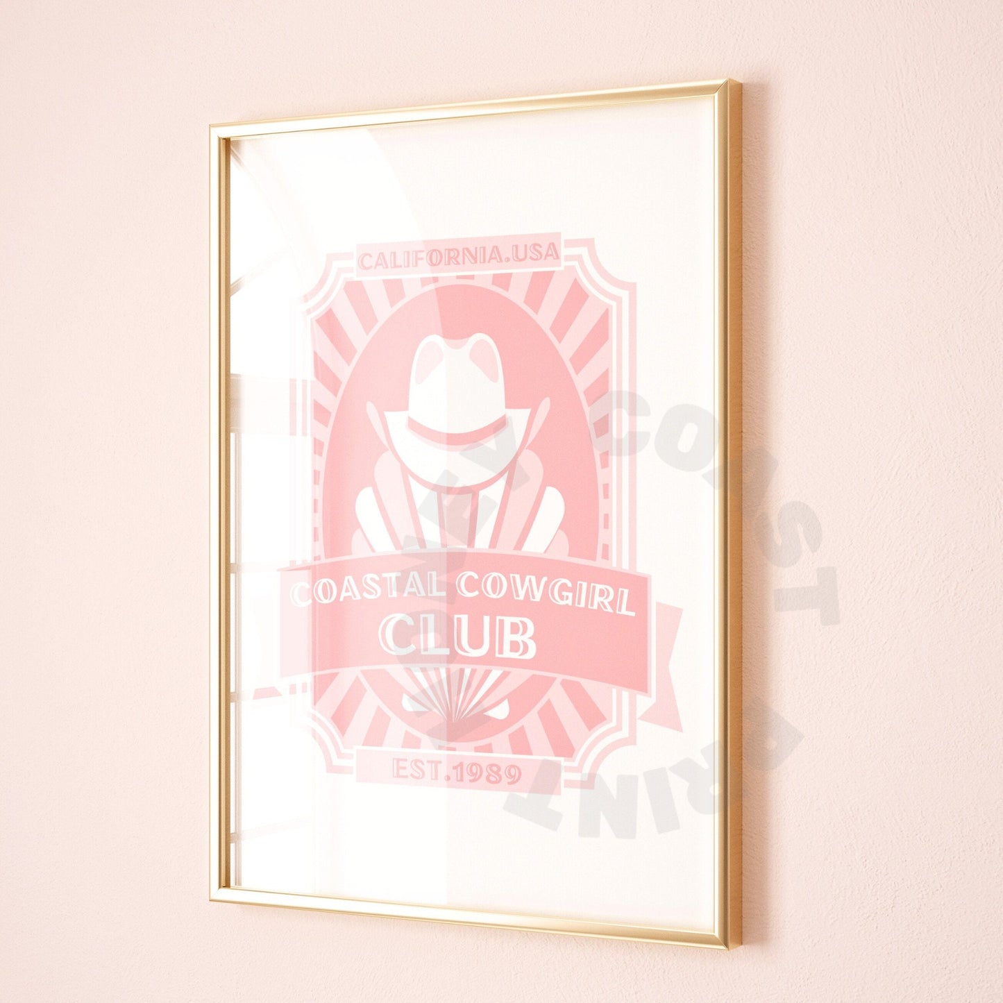 Pink Coastal Cowgirl Club Digital Prints