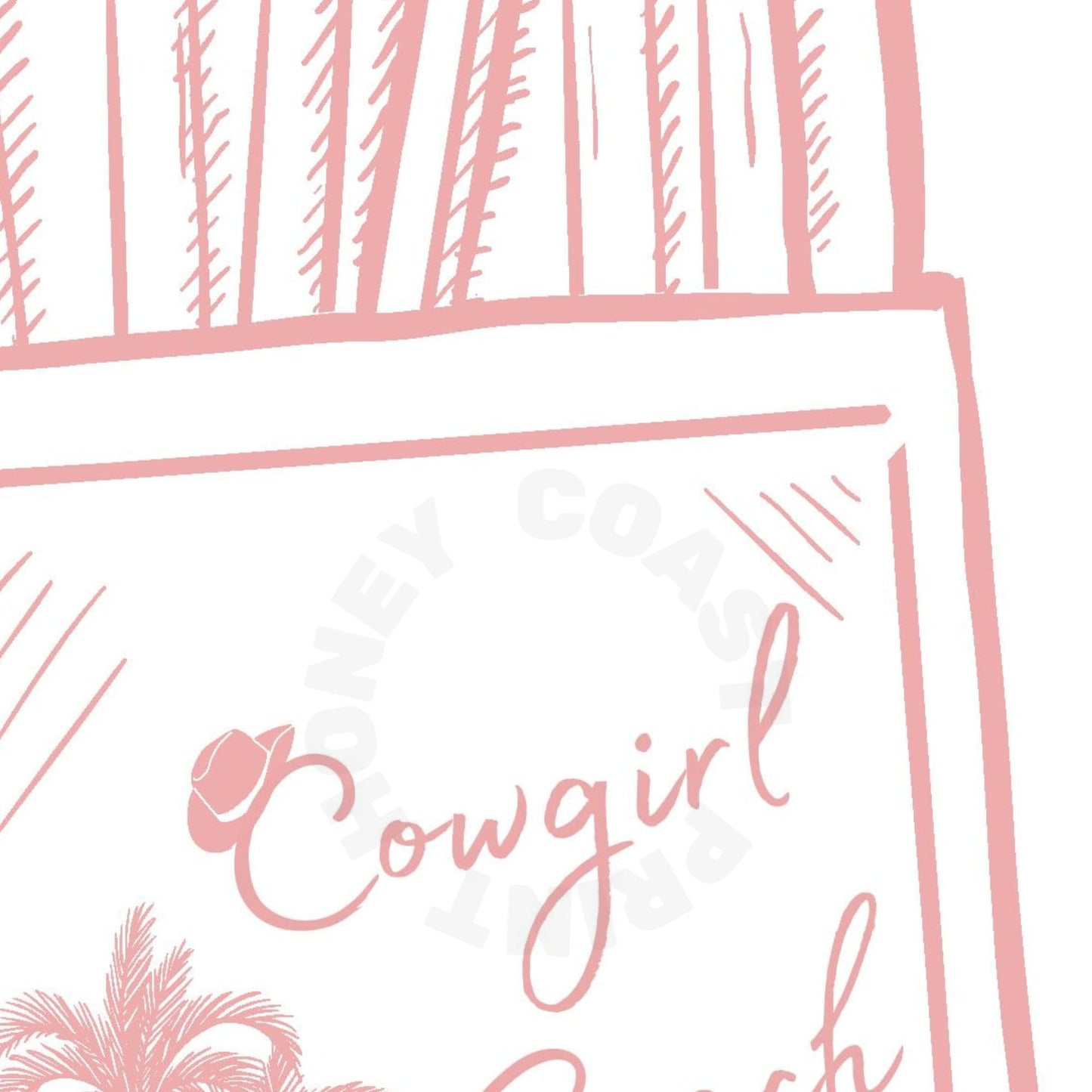 Pink Coastal Cowgirl Matchbox Poster