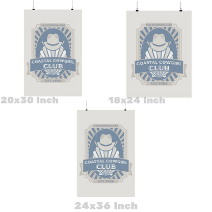 Coastal Blue Coastal Cowgirl Club Seashell Poster