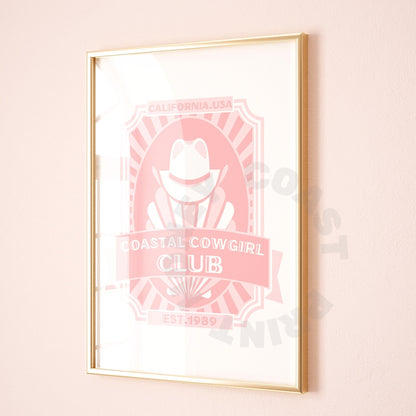 Pink Coastal Cowgirl Club Poster