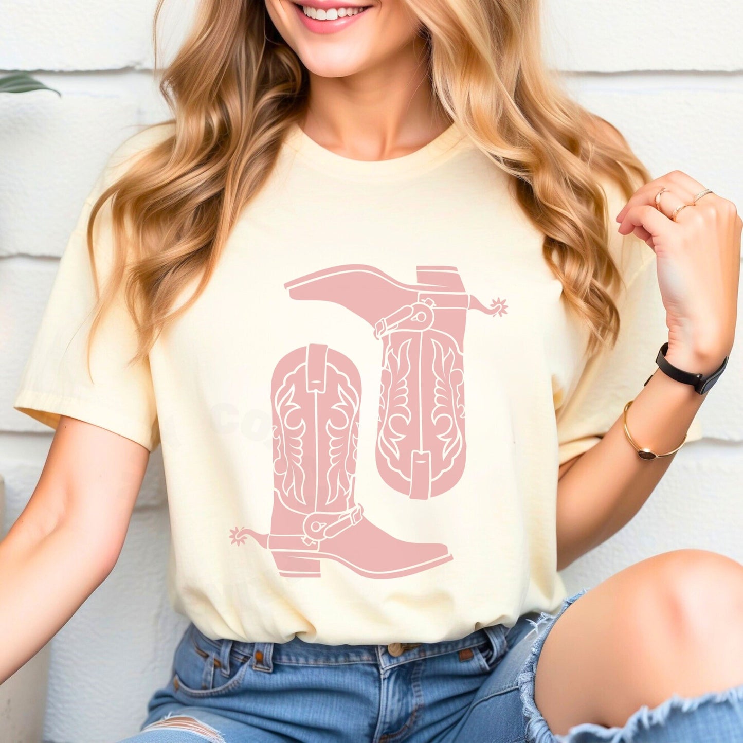 Pink Cowboy Boots T-Shirt