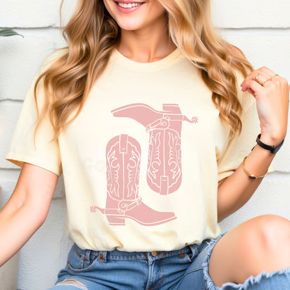 Pink Cowboy Boots T-Shirt