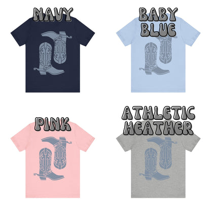 Coastal Blue Cowboy Boots T-Shirt