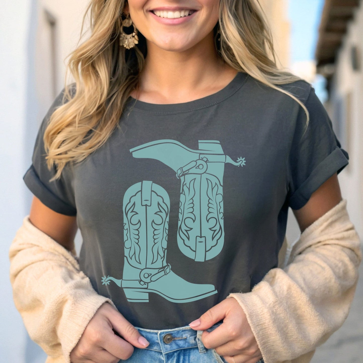 Seafoam Cowboy Boots T-Shirt