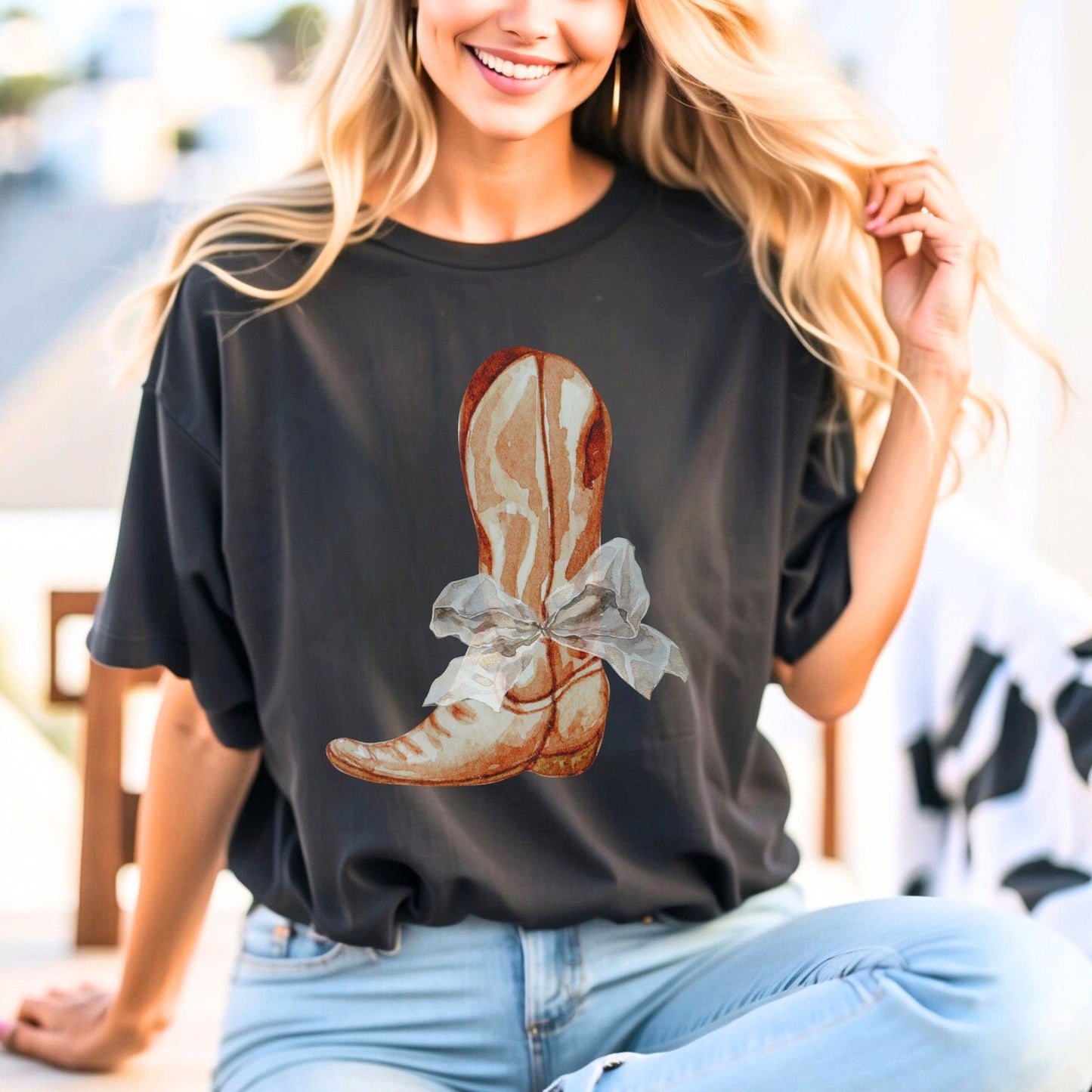 Rustic Bow Boots T-Shirt