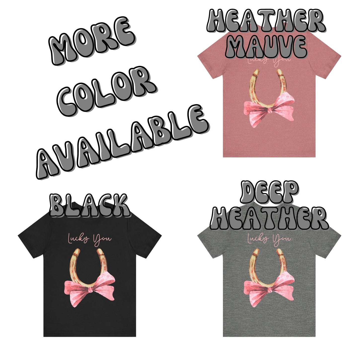 Lucky You Horseshoe With Bow T-Shirt