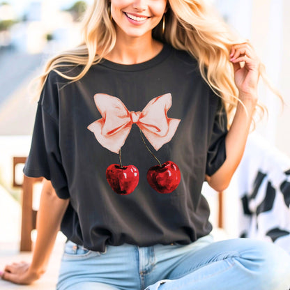 Cherry With Bow T-Shirt