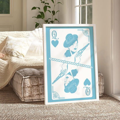 Surf Blue Coastal Cowgirl Digital Prints, Set Of 3