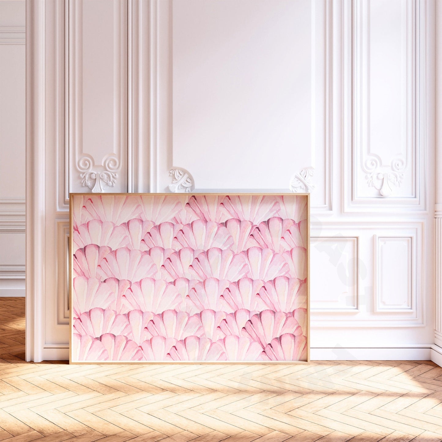 Landscape Pink Seashells Digital Prints