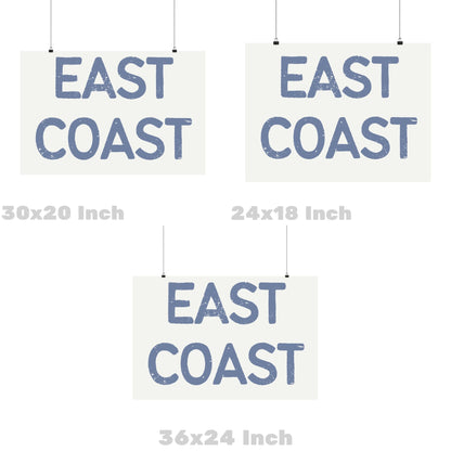 Landscape Coastal Blue East Coast Poster