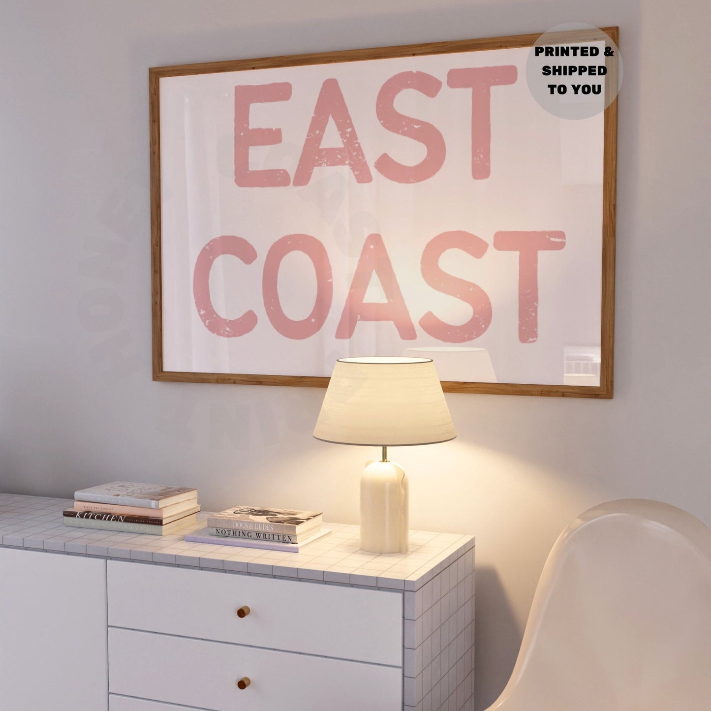 Landscape Pink East Coast Poster