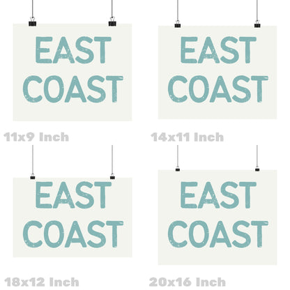 Landscape Seafoam Green East Coast Poster