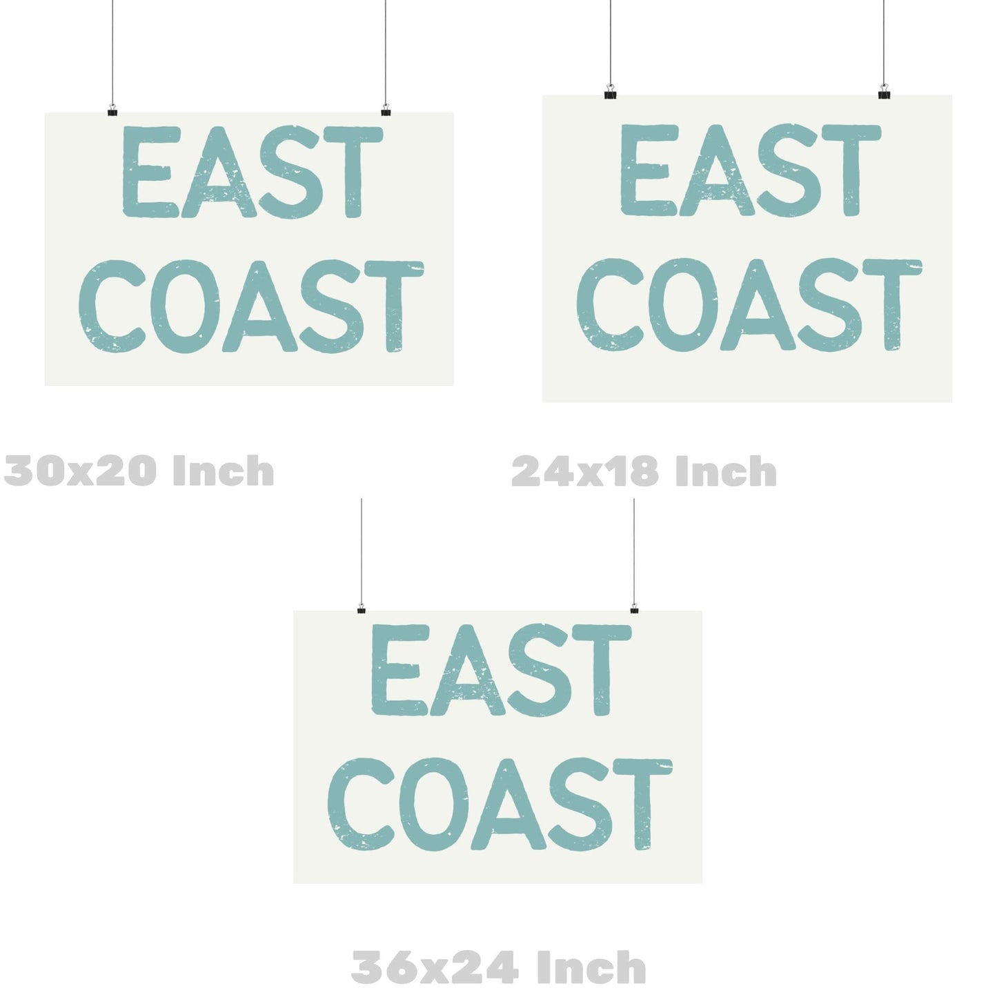 Landscape Seafoam Green East Coast Poster