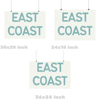 Landscape Seafoam Green East Coast Poster