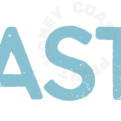Landscape Surf Blue East Coast Poster