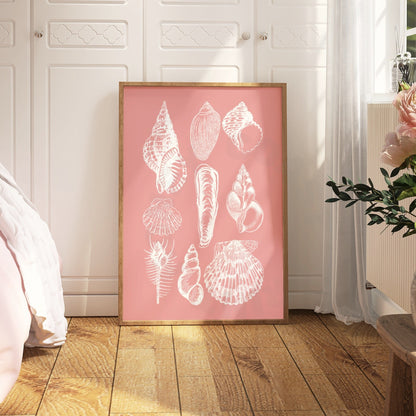 Pink Seashells Poster