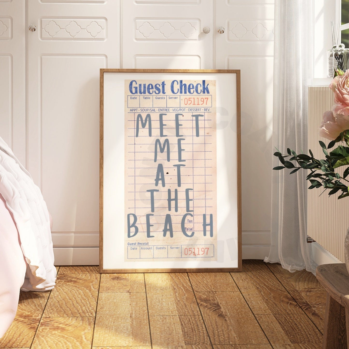 Meet Me At the Beach Guest Check Digital Prints