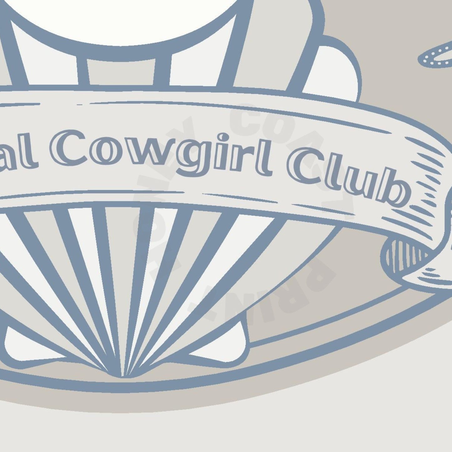 Landscape Coastal Blue Coastal Cowgirl Club Poster