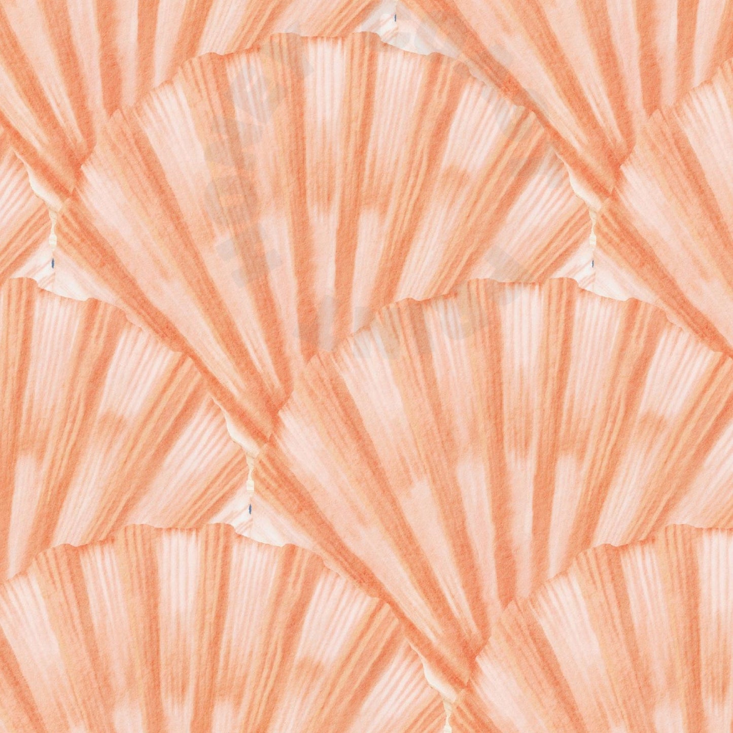 Sunny Orange Seashells Digital Prints