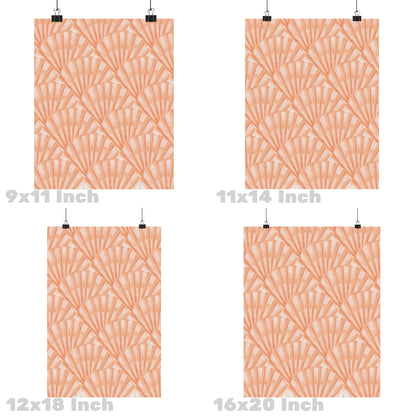 Sunny Orange Seashells Poster